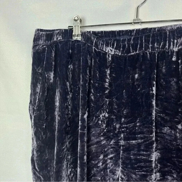 Tommy Bahama Purple Velour Silk Straight Leg Pants L - Picture 4 of 5